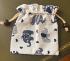 Large Unbleached Cotton Pouch / Purse - Dotty Baby Elephant Print from Thailand